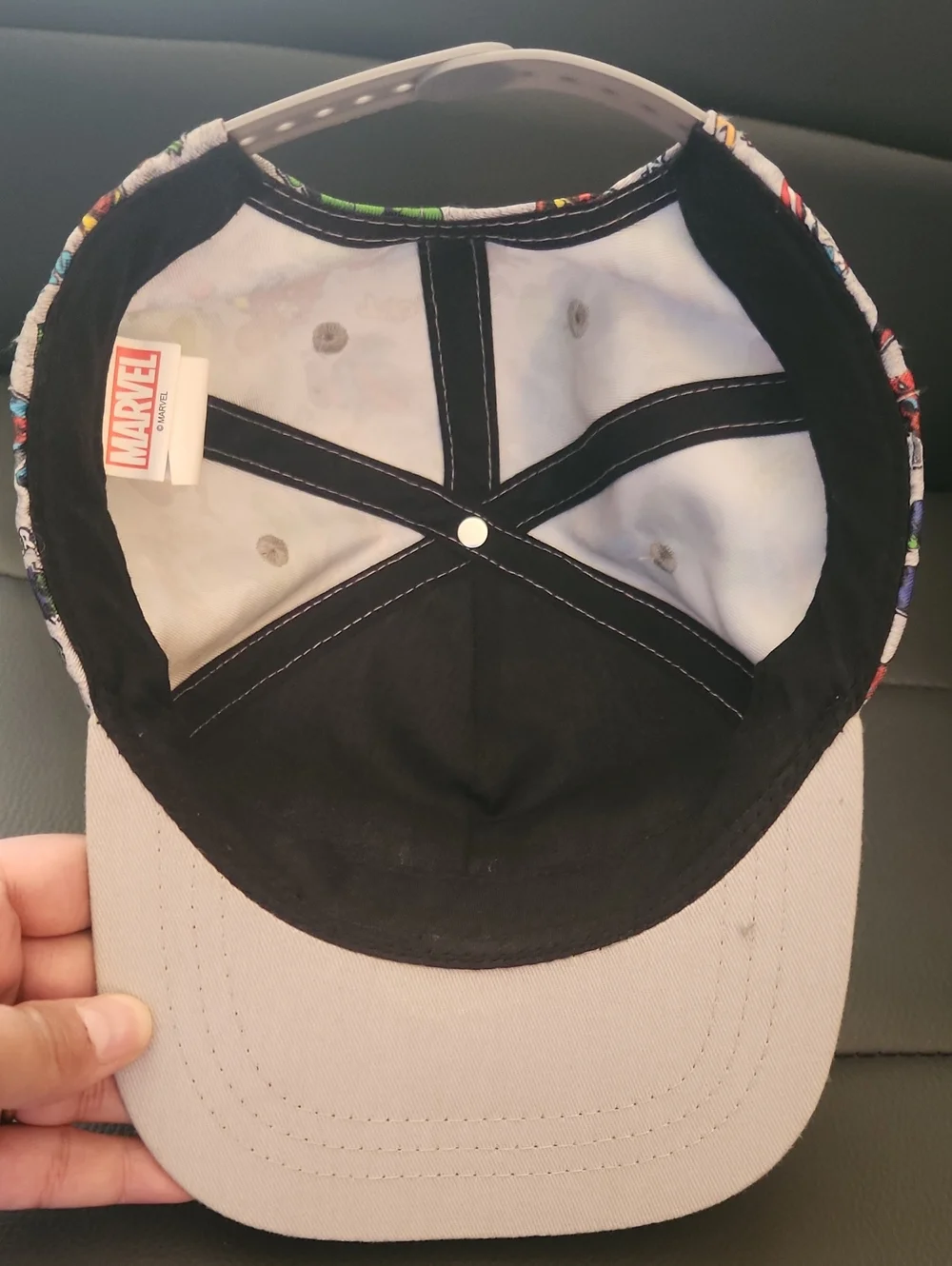 Marvel Kids Grey & Black Superhero Baseball Cap - Picture 4 of 4